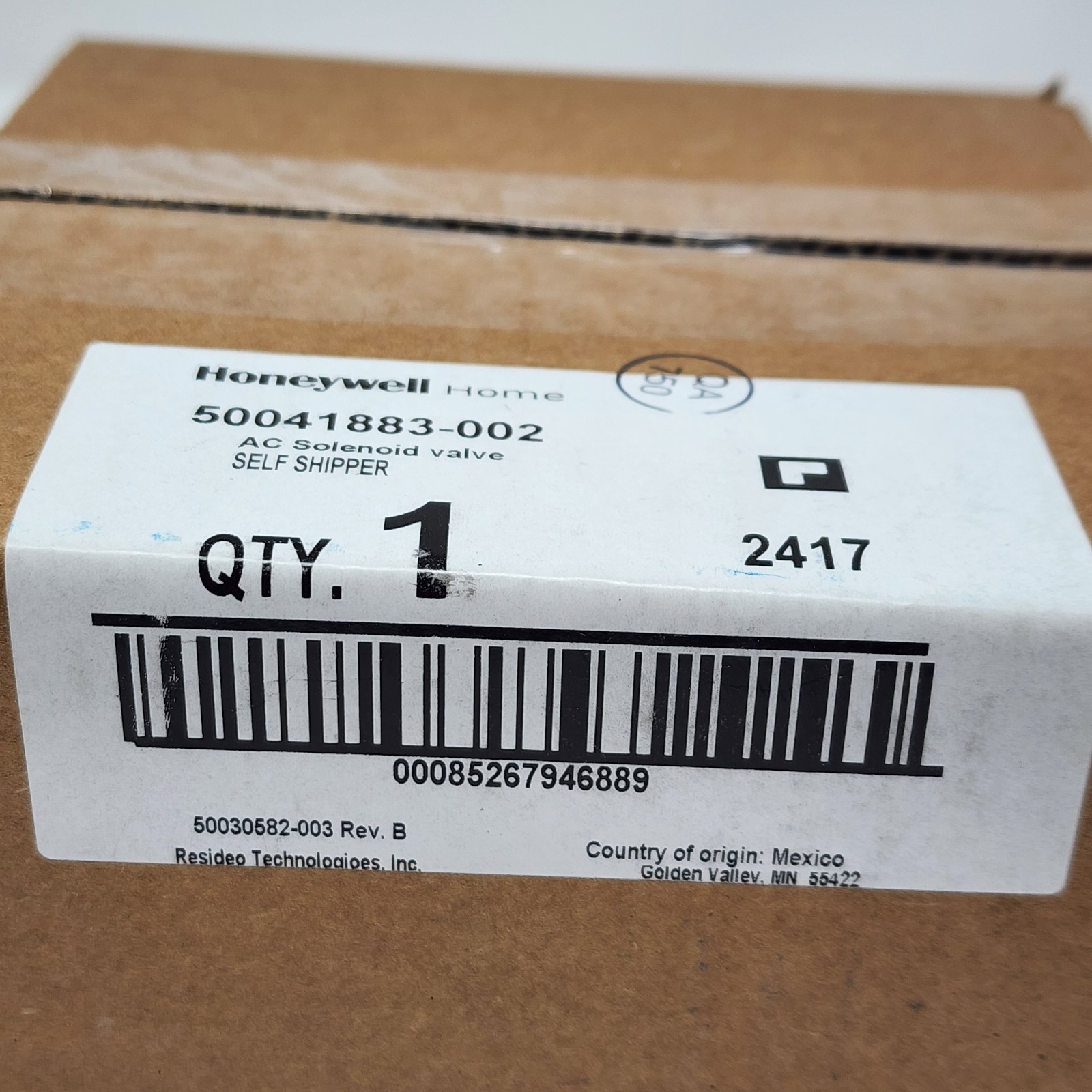 Honeywell AC Solenoid Valve 50041883-002 for HE100 and HE200