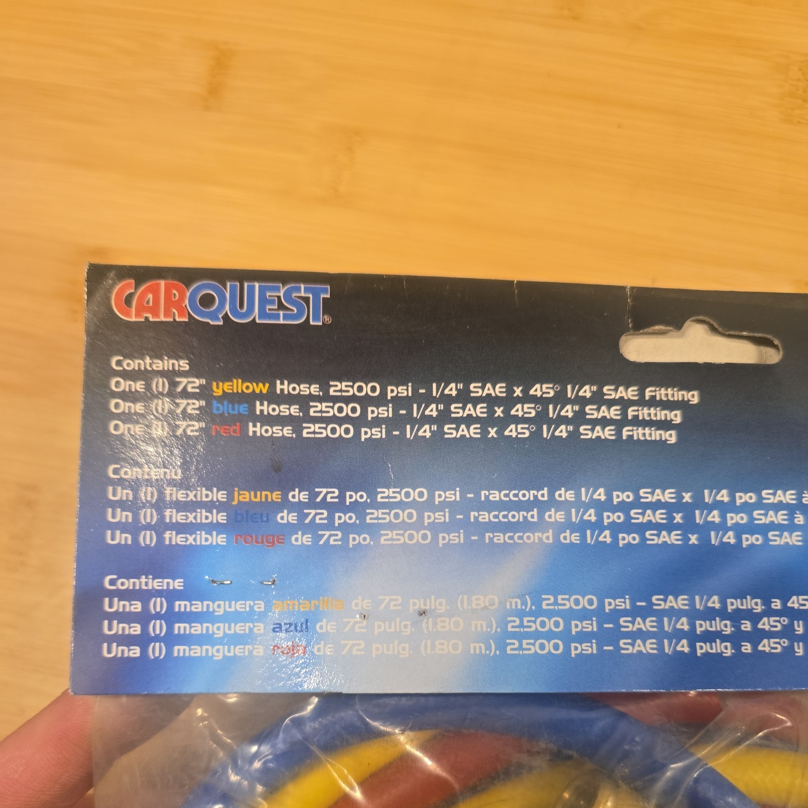 1/4″ Charging Hose Set 72″ Compact Ball (Pack of 3)