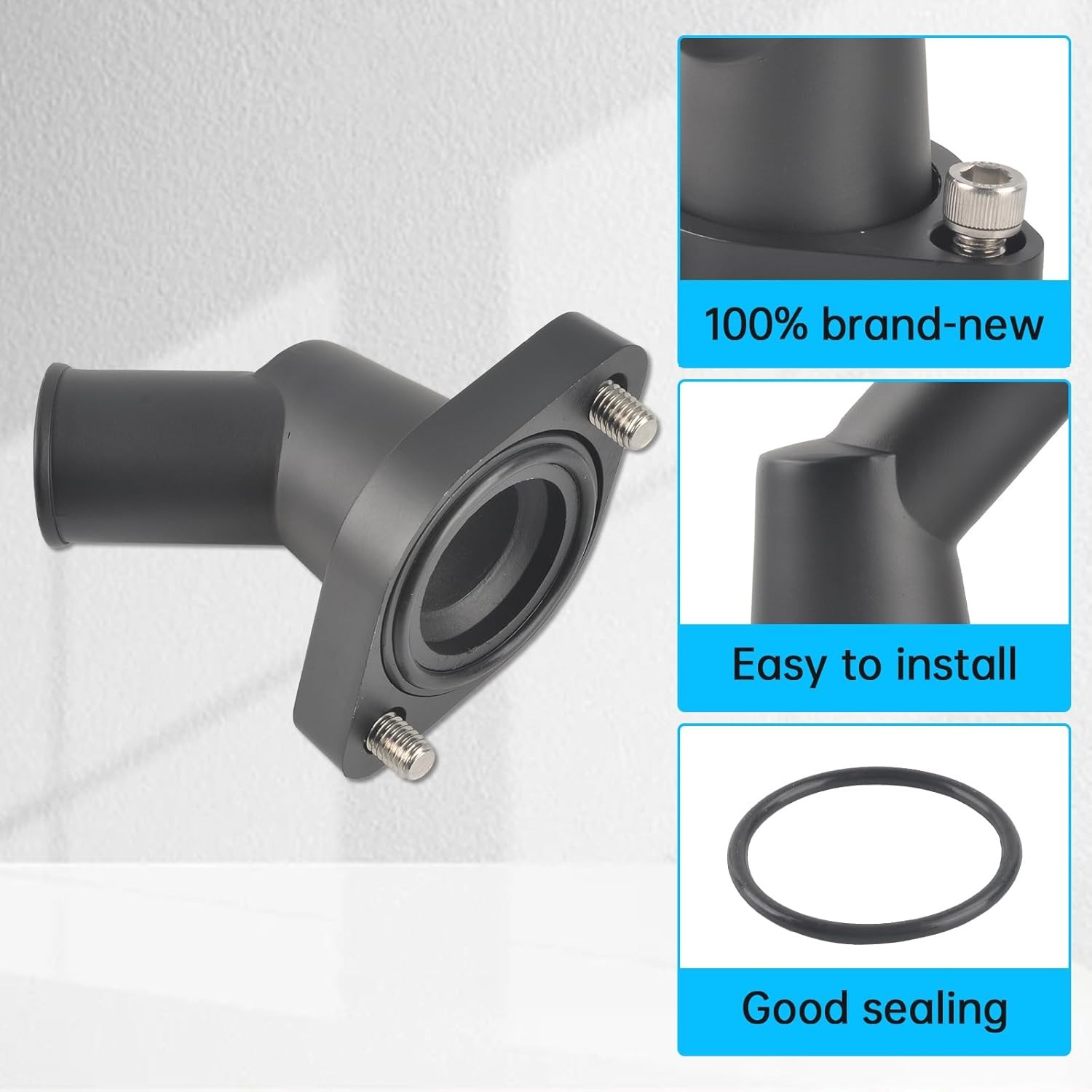 Swivel Water Neck Aluminum Black Thermostat -45 Degrees Style1-Black