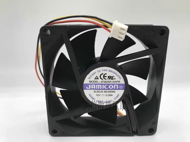 JAMICON JF0825S1APR 8025 12V 0.26A 8CM 3-pin cooling fan