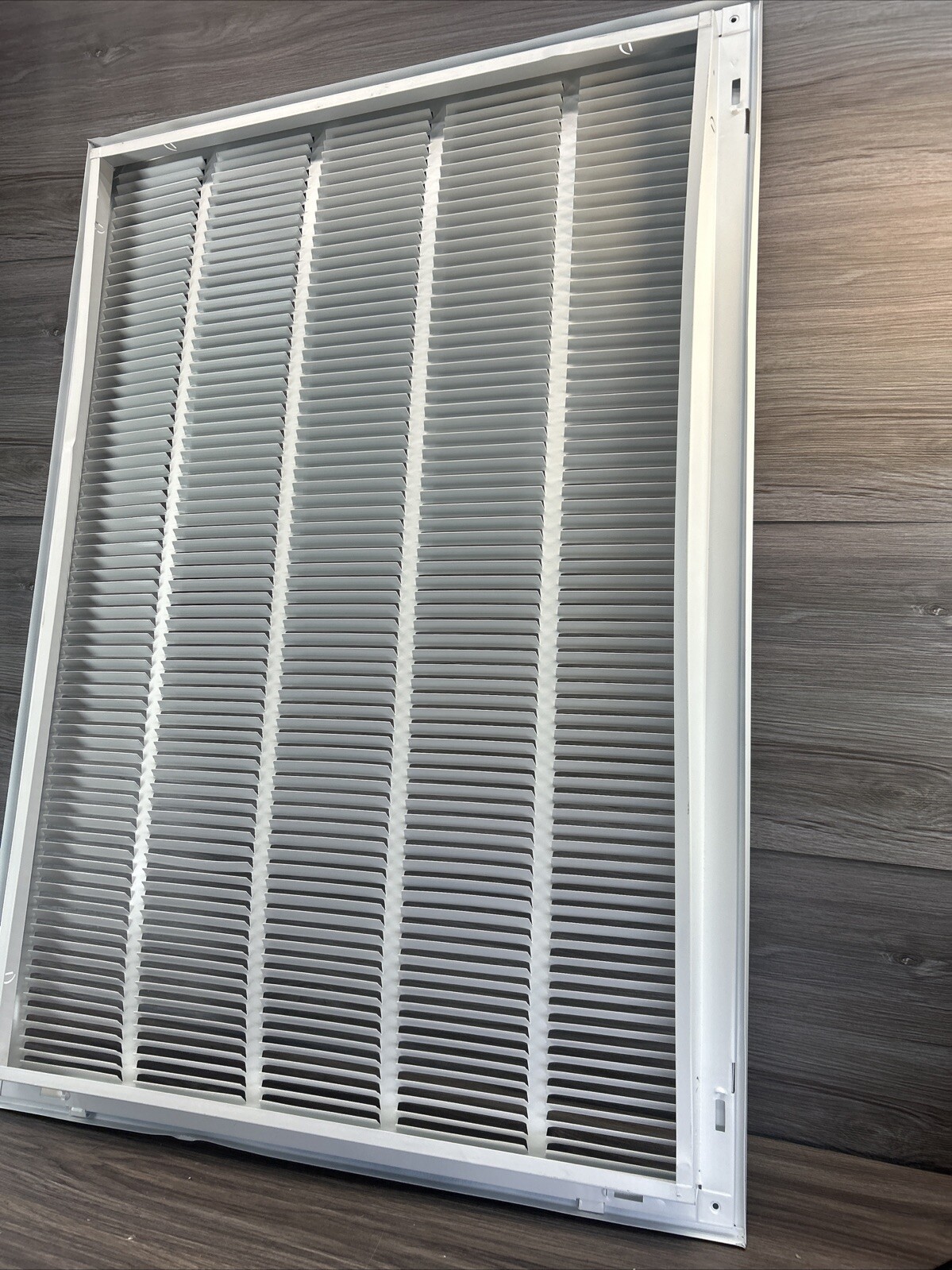 25 in. x 36 in. Hinged Steel Return Air Filter Grille in White ** Damaged