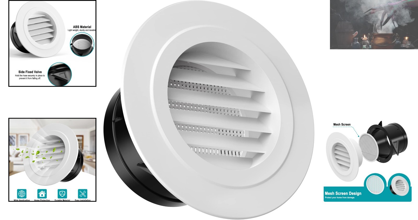 Portable 4 Inch Round Vent Cover – Durable and Easy to Install Exhaust Solution