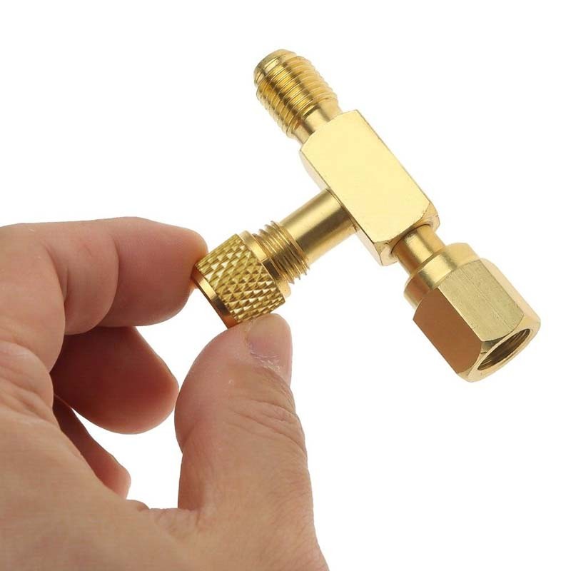 Adapter Refrigeration with Swivel Connector 1/4″ Valves Quick Coupler Access Tee