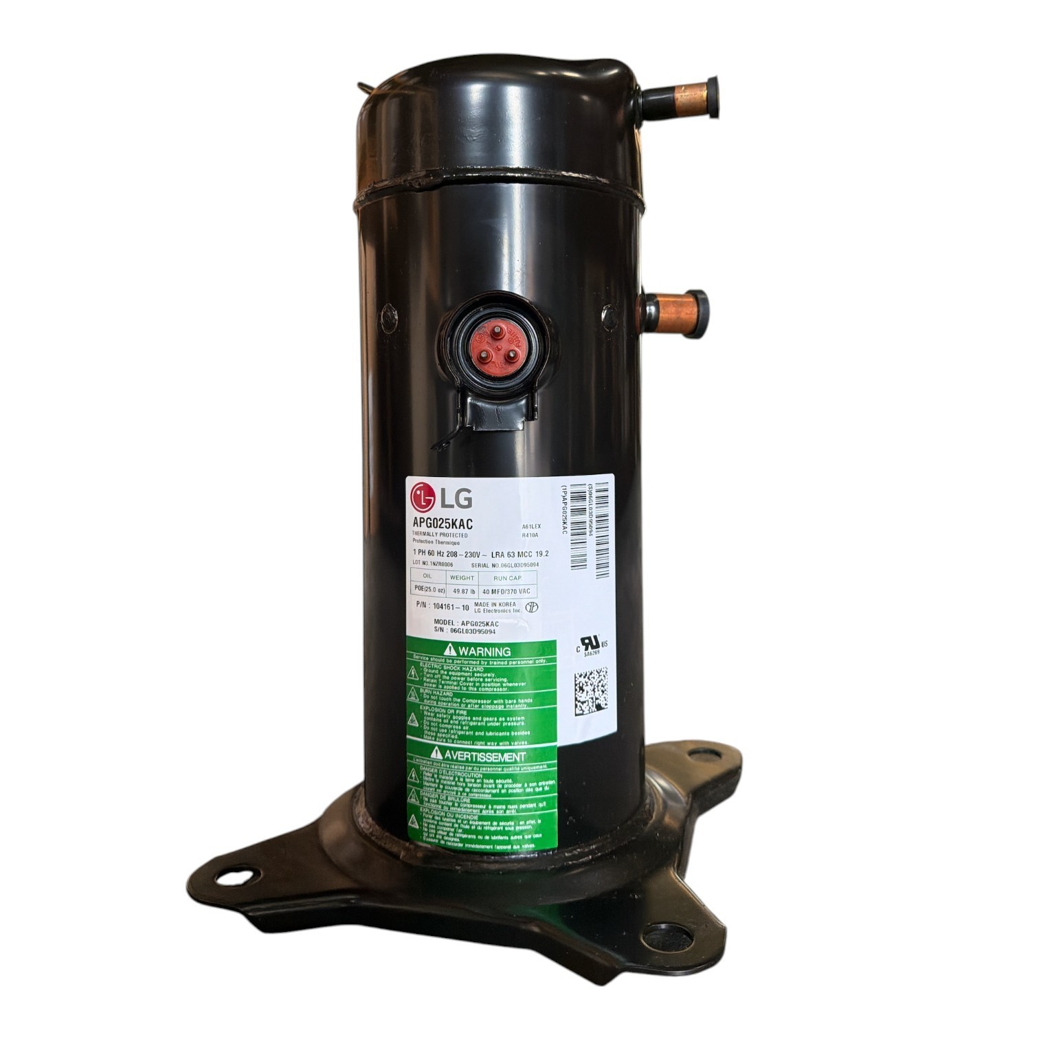 16A05 Lennox Armstrong OEM Replacement Scroll Compressor 2 ton R-410 208-230v 1