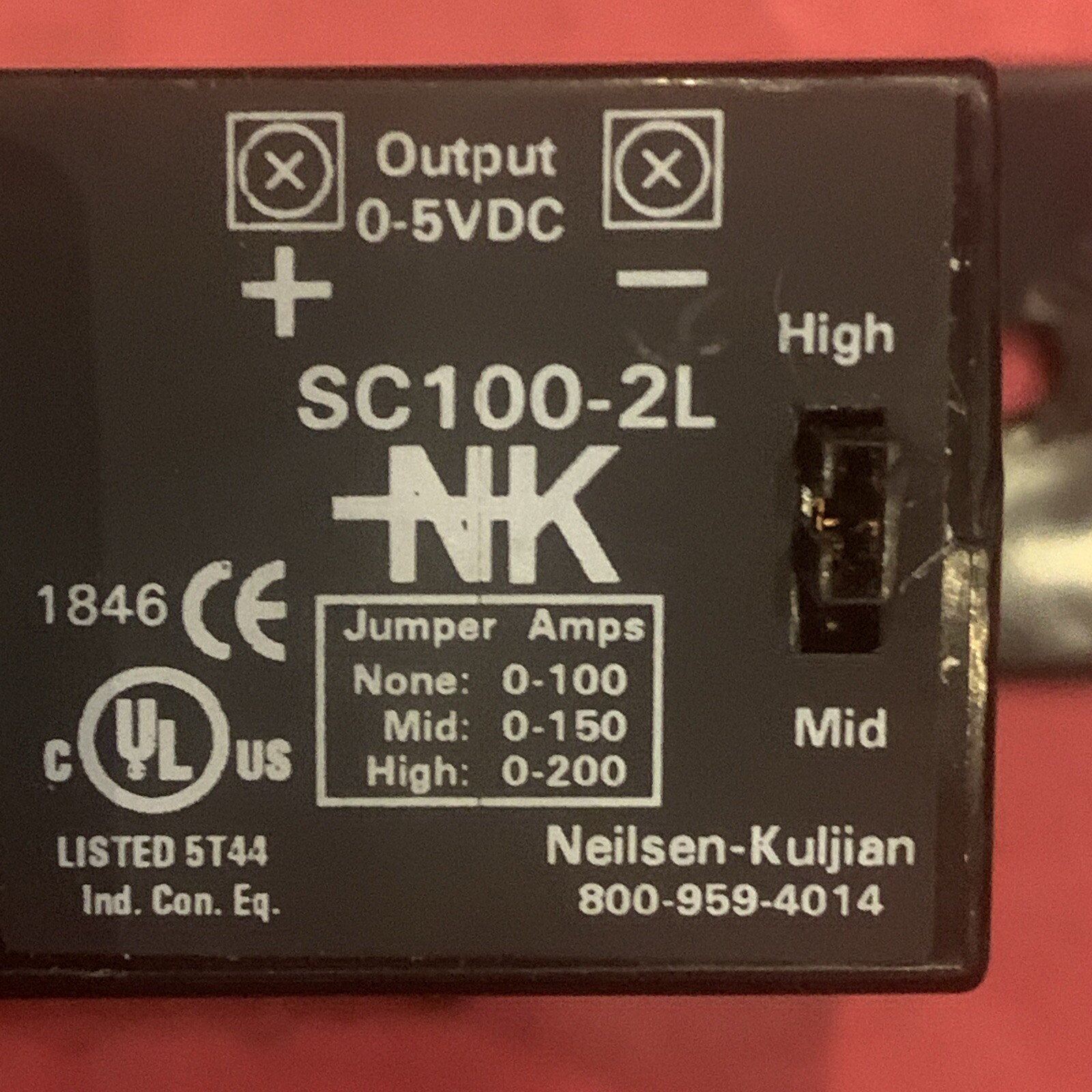 York 025-45941-000 Sensor Split Core Current 100/150/200 Amp 0-5VDC out USED