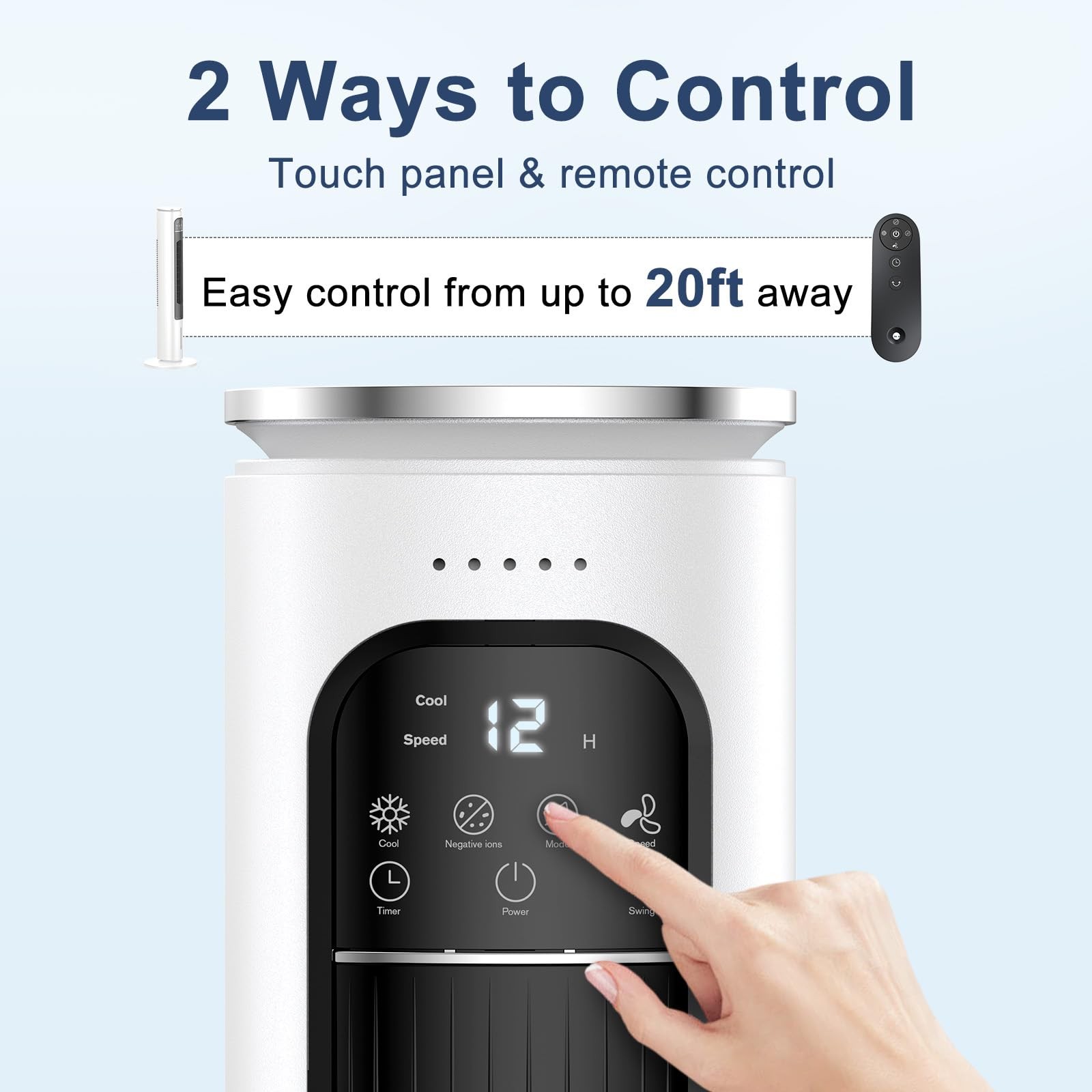 Windowless Portable Air Conditioner Ac Unit 43 x 9.25 x 9.1 inches, White