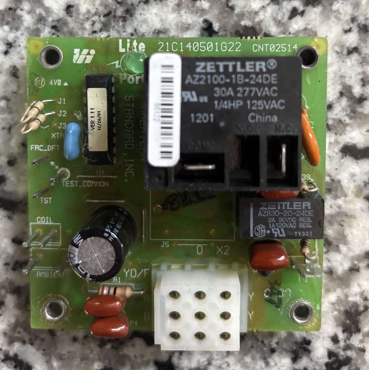 Trane CNT02514 Defrost Control Circuit Board 21C140501G22