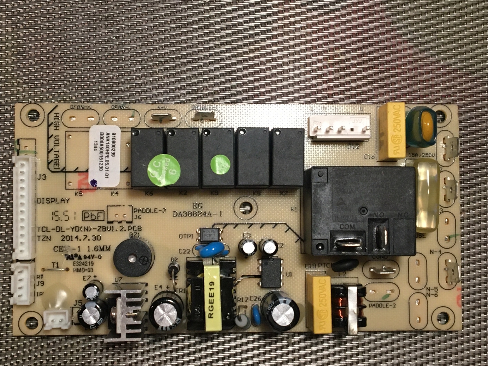 DeLonghi ac model: PAC AN125HPEKC 1A Power supply board