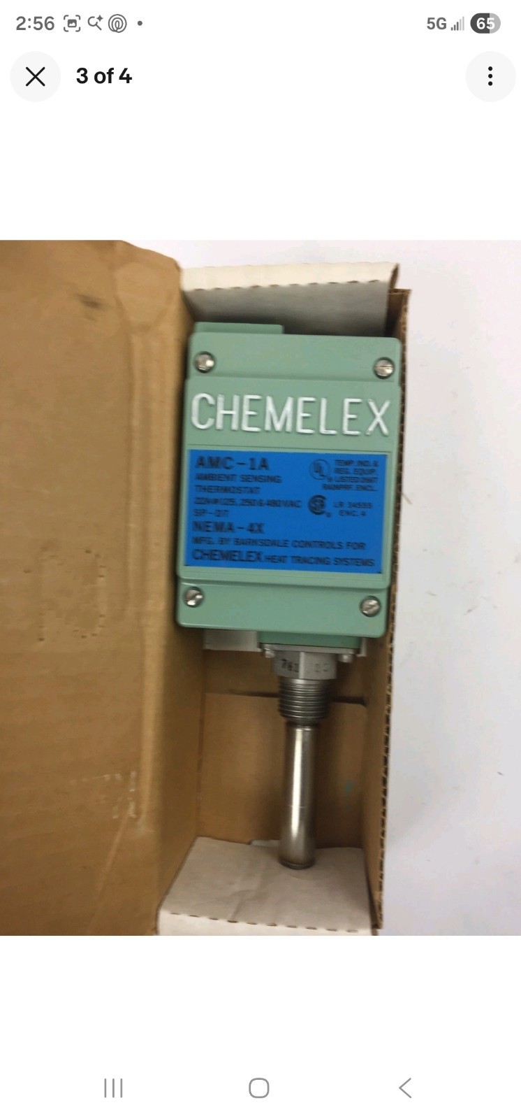 CHEMELEX AMC-1A Ambient Sensing Thermostat NEMA 4X 480VAC Line Voltage