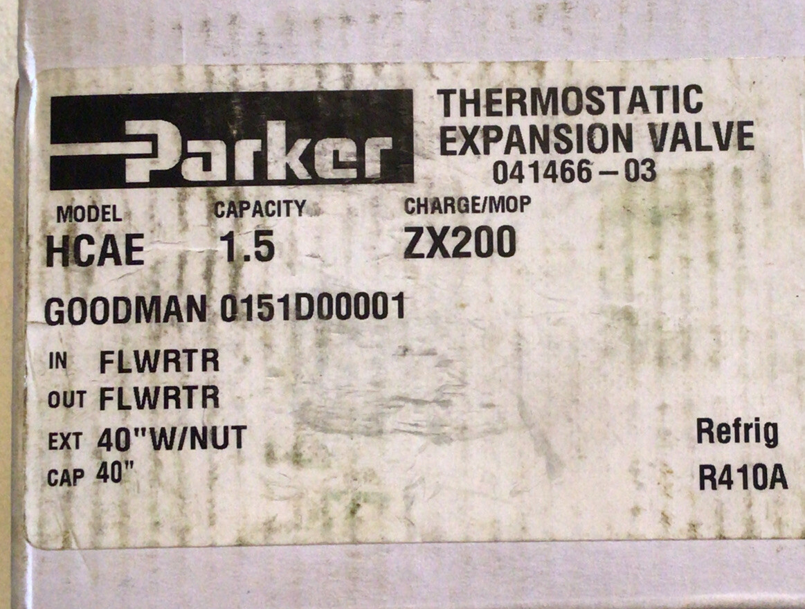 New Parker HCAE Valve For R410A Service0151D0000