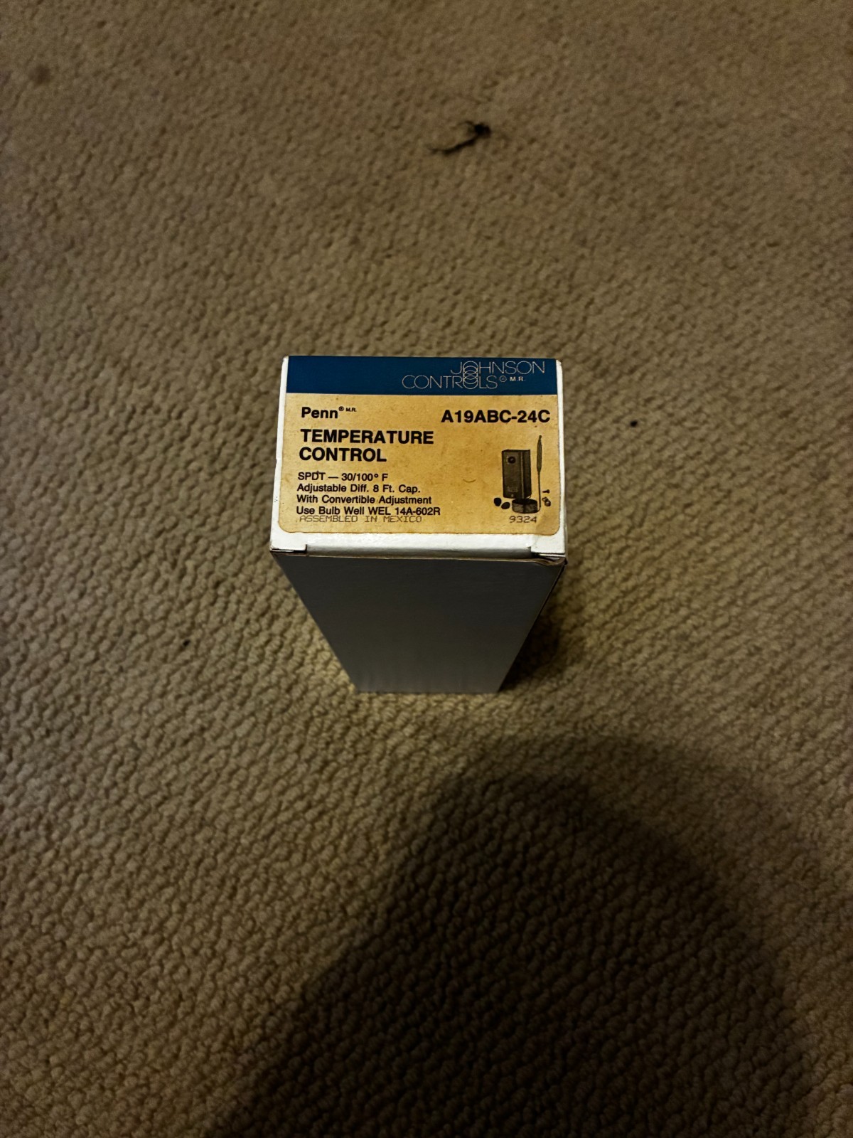Johnson Controls Temperature Control HVAC A19ABC-24C
