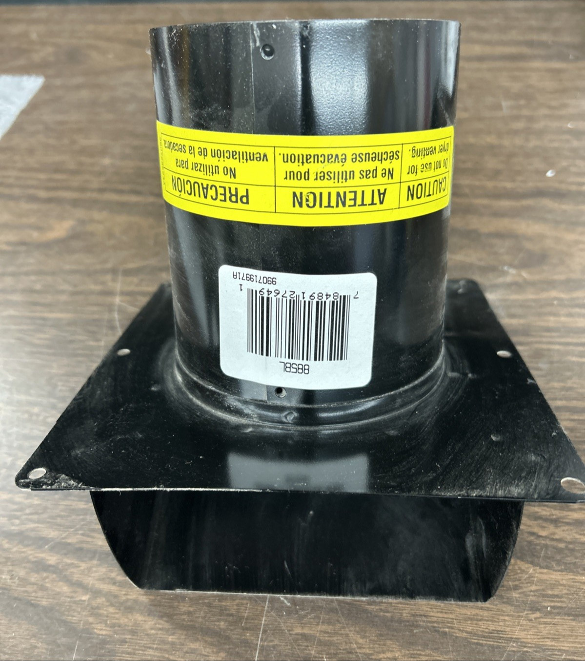 Broan 885BL NuTone Steel Wall Cap for 3-4 Inch Round dryer Duct, Black