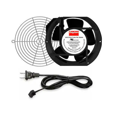 Dayton 786Ew8 Oblong Axial Fan Kit, 120V Ac, Cast Aluminum, 6 3/4 In W.