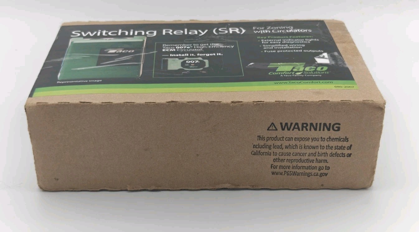 Open Box – Taco SR501-4 Switching Relay – 1 Zone – 120vac 12amp