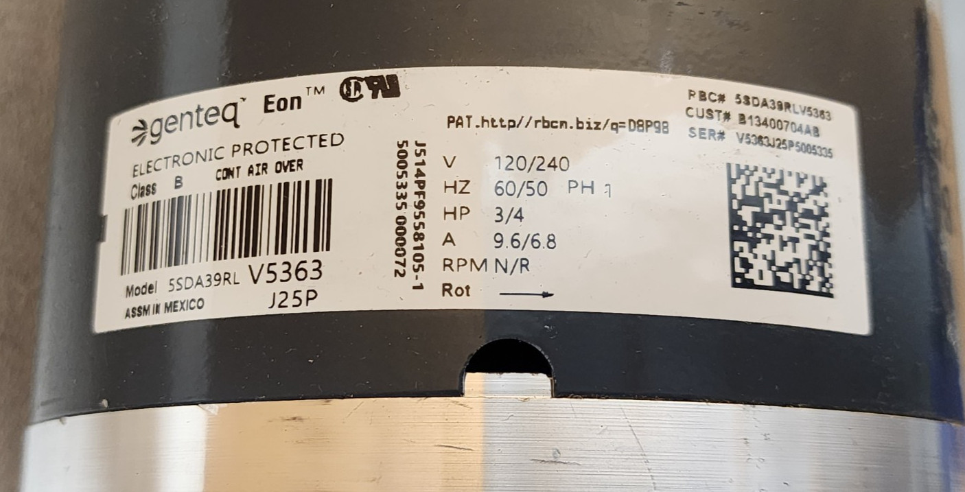 Goodman Genteq B13400704ABS ECM EON 3/4 HP Blower Motor New
