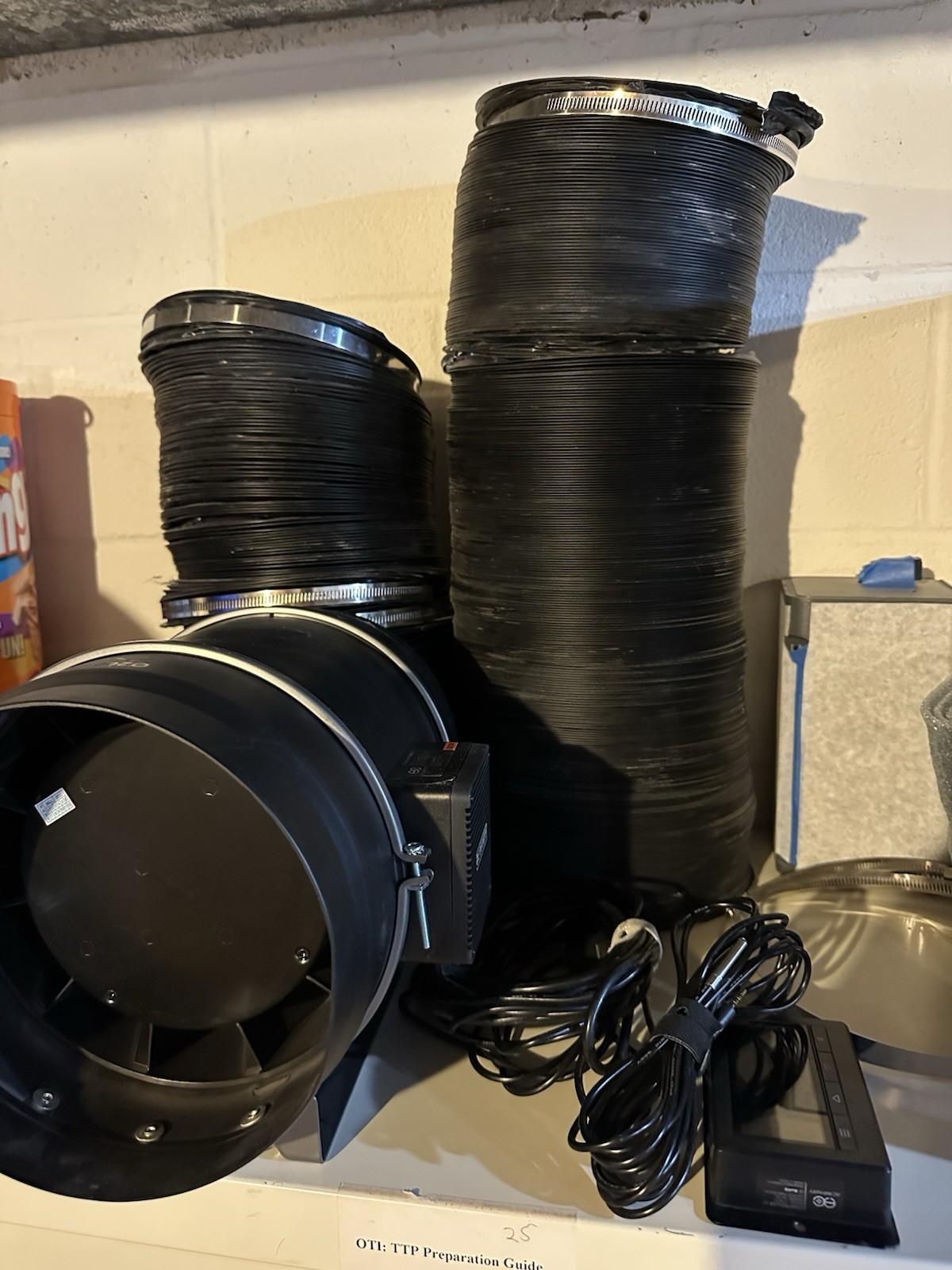Ac Infinity CLOUDLINE T8 Quiet Inline Fan 8″ With Controller Plus Ducting!