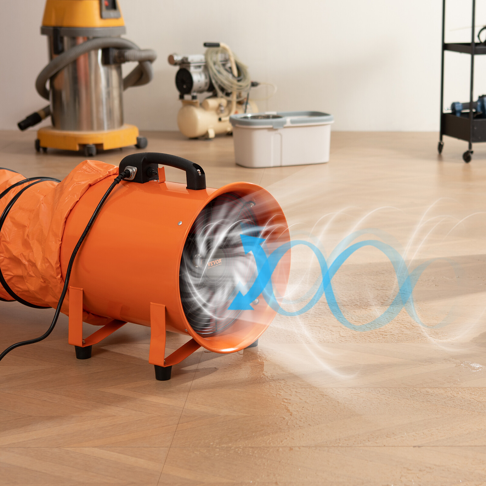VEVOR 10″ Portable Extractor Fan Blower 10m Duct Hose Ventilator Industrial