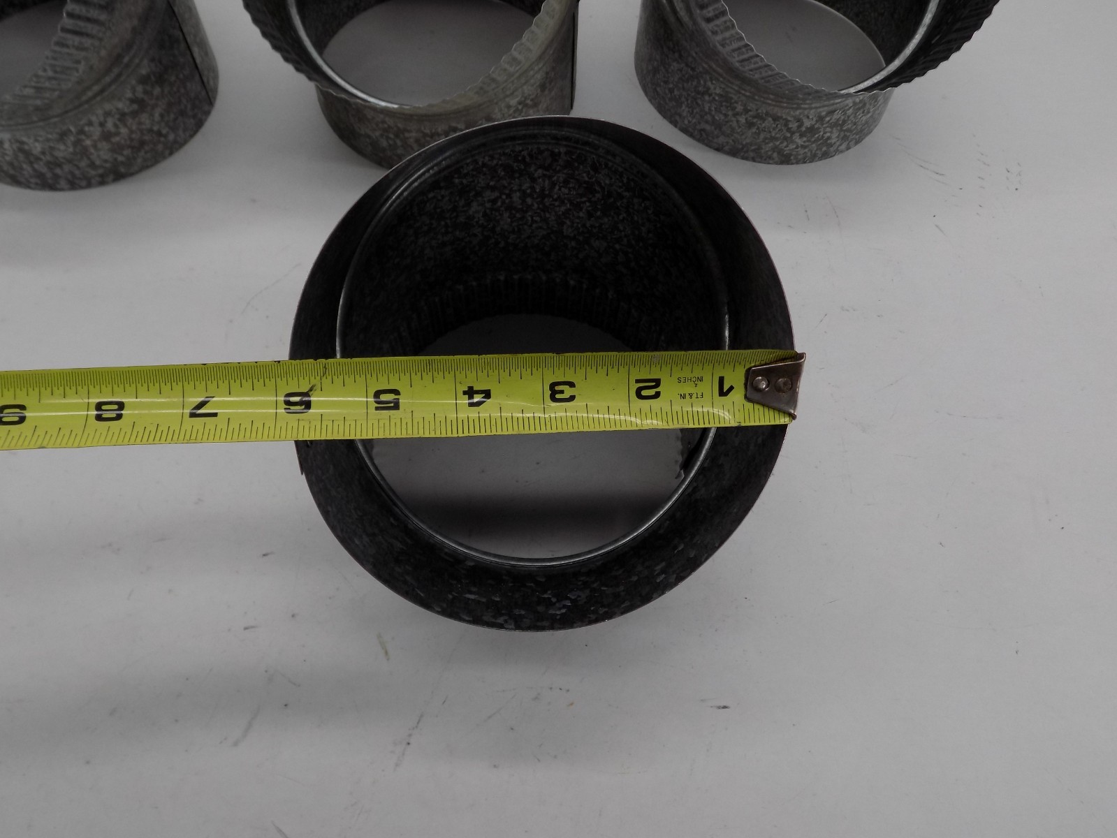NEW LOT OF 4 HVAC 45 Degree Round Adjustable Duct Elbow Galvanized Steel 6″