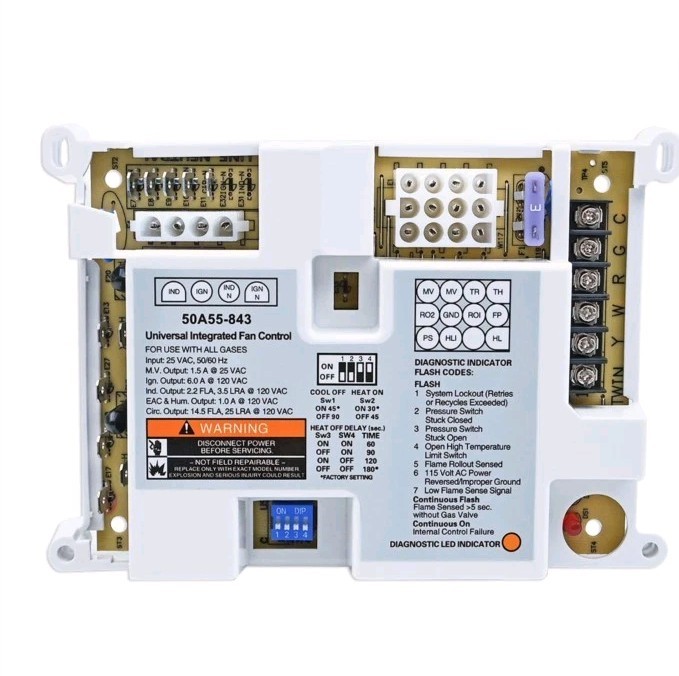 50A55-843 Furnace Control Board, Universal Integrated Furnace Control Board