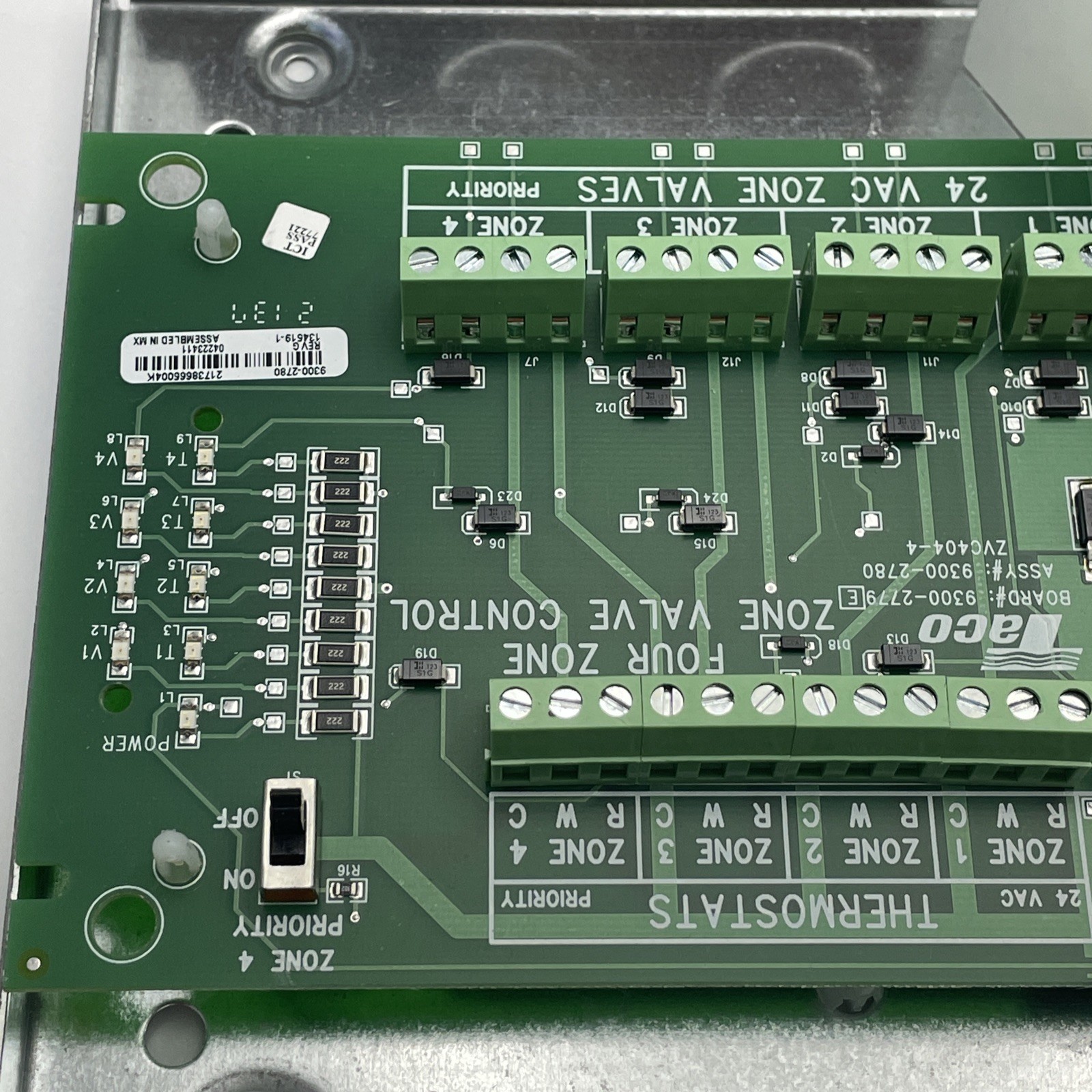 UNTESTED Taco ZVC404-4 4-Zone Valve Control Module with Priority Zoning