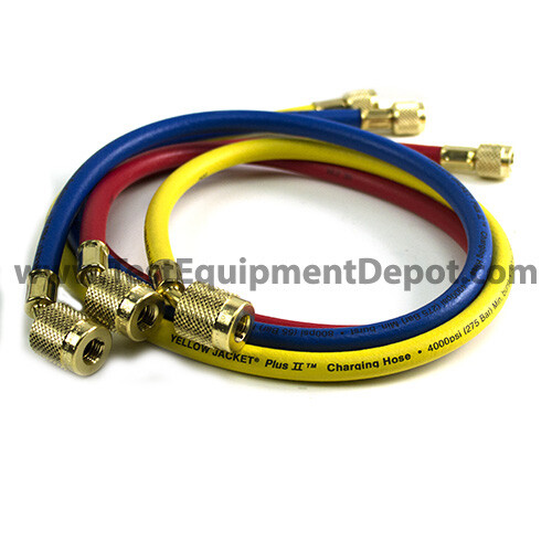 Yellow Jacket 22983 36″, 3 Pak, Plus II 1/4″ Hose w/ Sealright Fitting