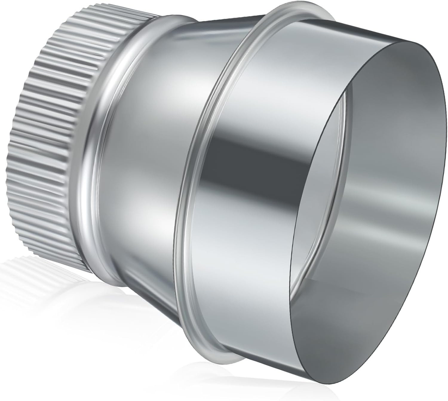 5 Inch to 4 Inch Duct Reducer Increaser Galvanized Steel Air Duct Adapter Round