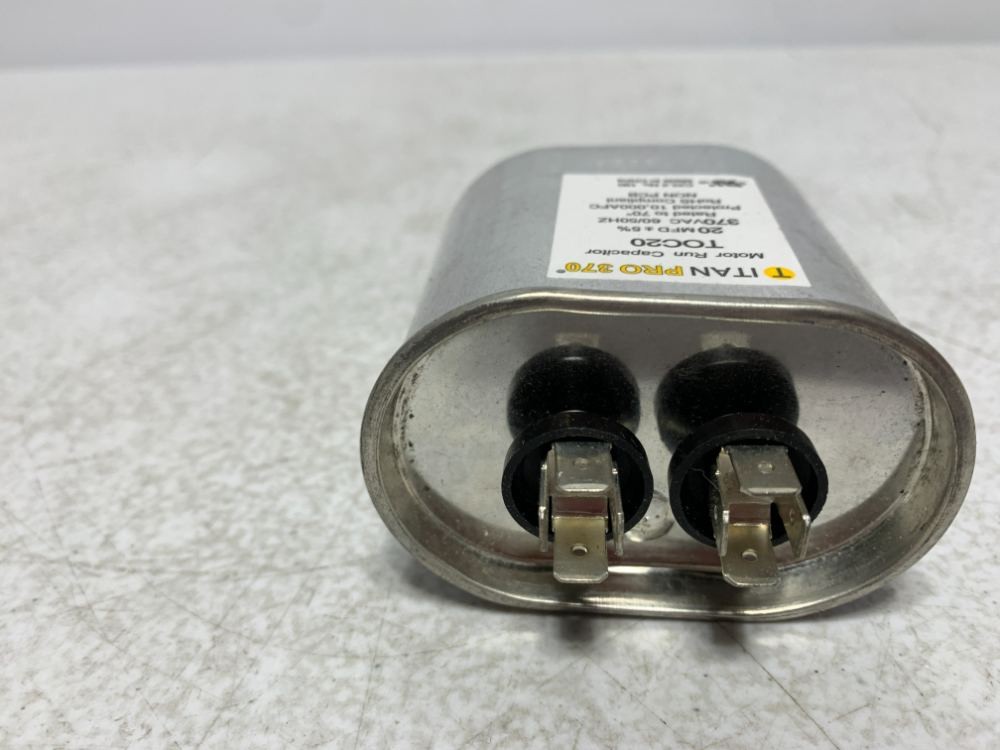 Titan Pro TOC20 Motor Run Capacitor 20MFD 370V Oval