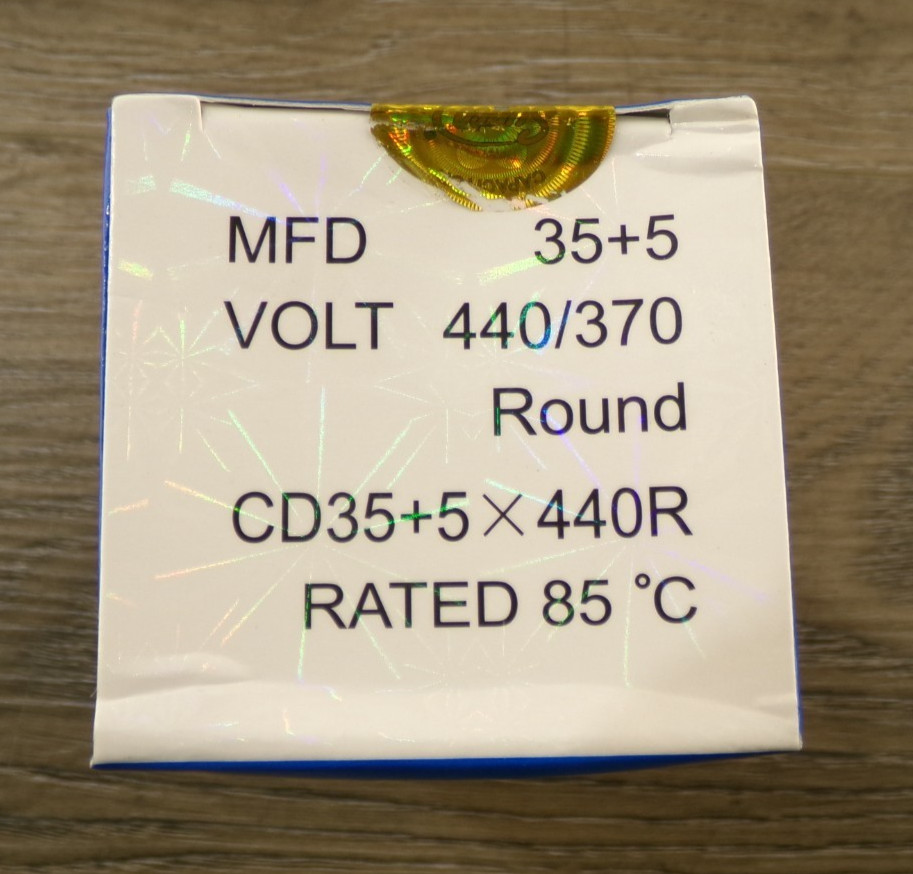 Air Conditioning Round Dual Motor Run Capacitor 35 + 5 MFD 440 V (Pack of 5) S6