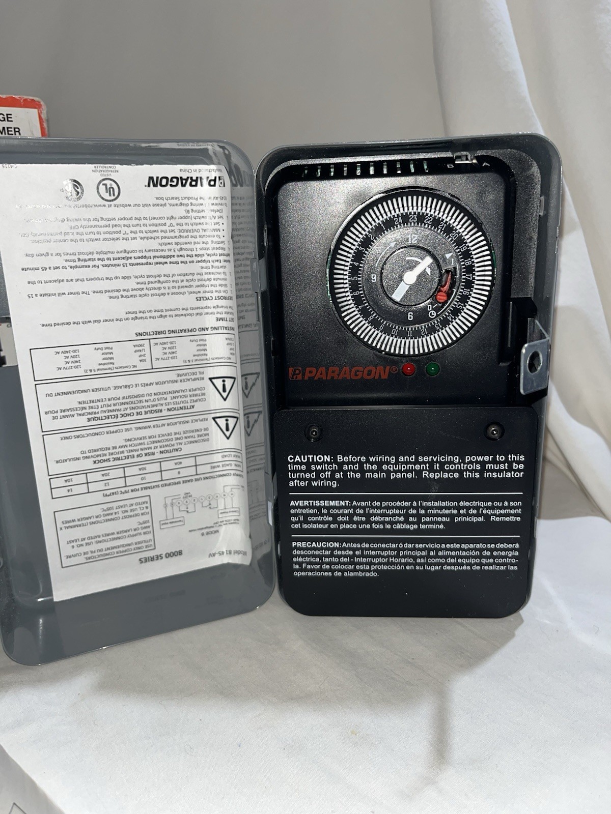 Paragon Mechanical 8000 Series Auto Voltage Defrost Timer *Open Box* 8145-AV