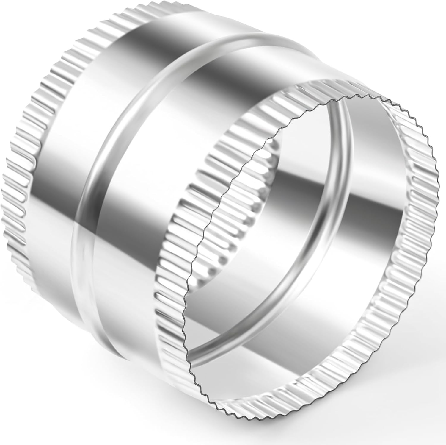 4 Inch Duct Connector Galvanized Steel Dryer Vent Connector Flexible Round