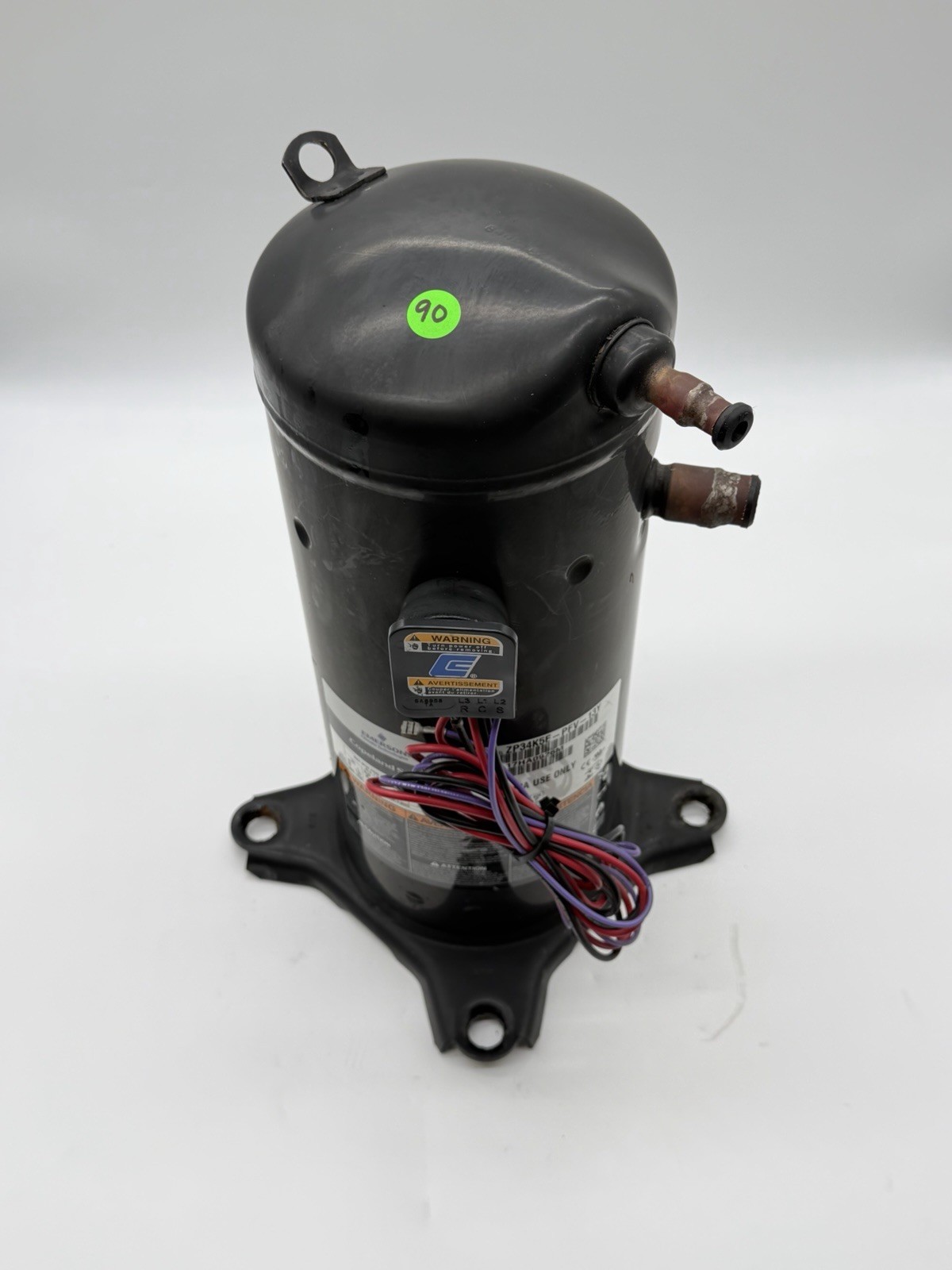 Copeland 3 ton Scroll Compressor ZP34K5E-PFV-130/ ZP34K5E-PFV-13Y Used Tested