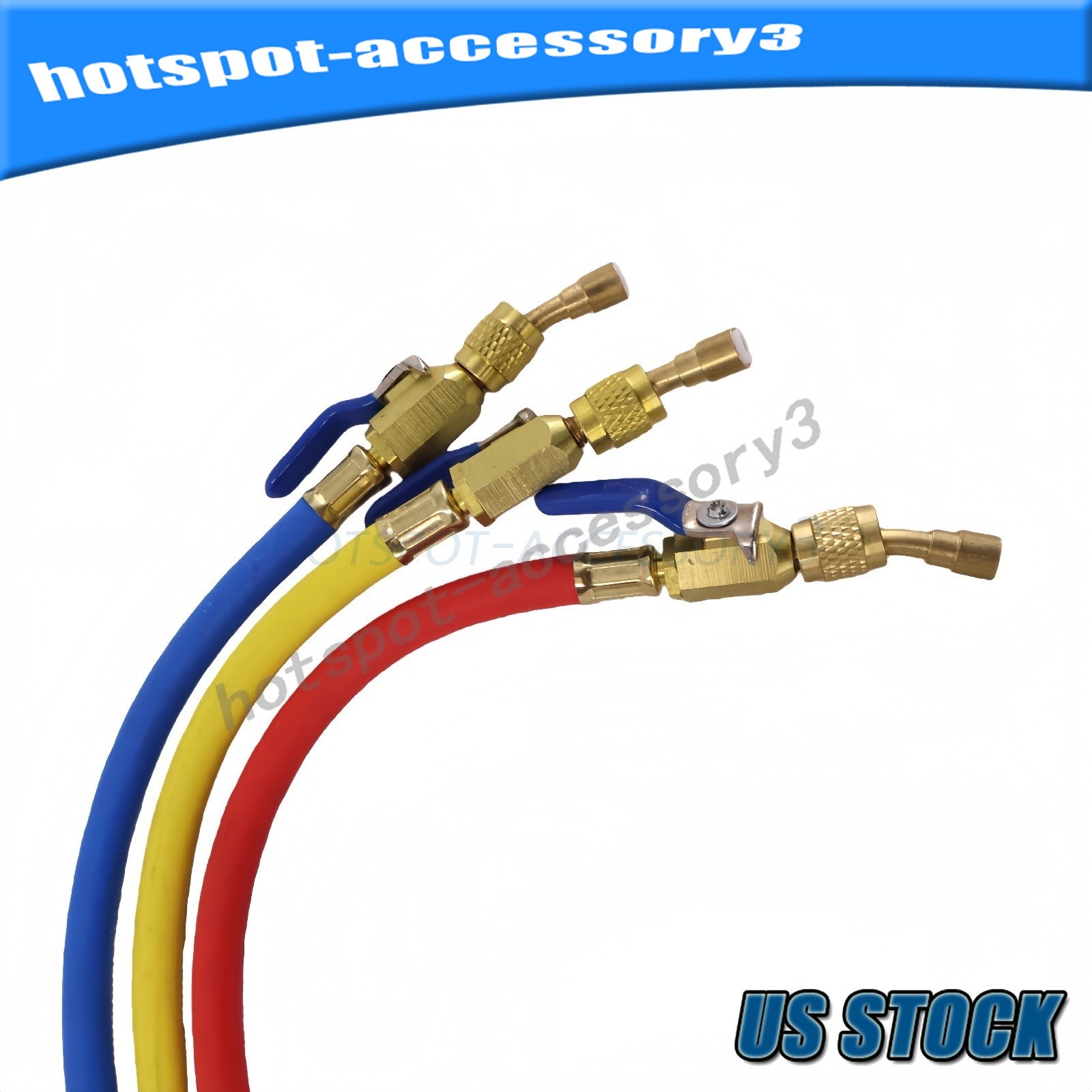 For 29986 Plus II 72″ HVAC Charging Hose Set 1/4″ (3-Pack) USA