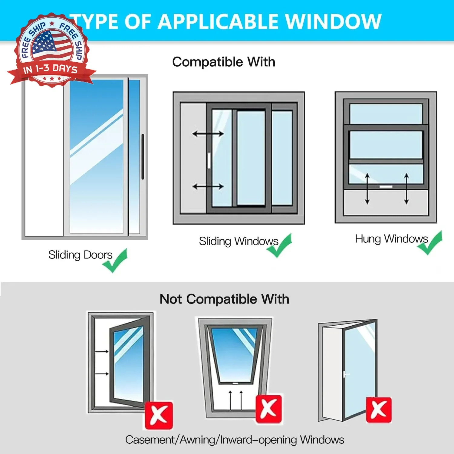 Sliding Door Air Conditioner Vent Kit,Adjustable Window Vent Seal Kit for Portab