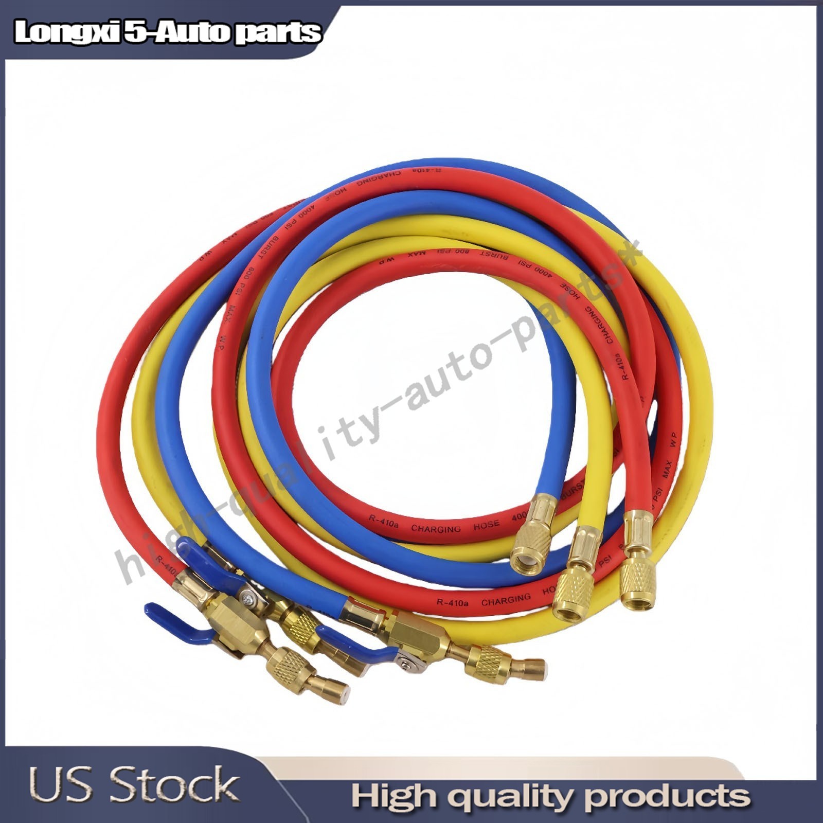 3Pack 29986 Plus II 1/4″ Hose with Compact Ball Valve 72″ Fits R-410A Refrige
