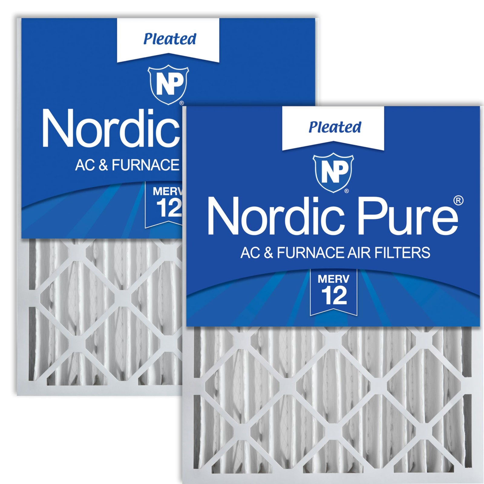 Nordic Pure 20x25x4 (19_1/2 x 24_1/2 x 3_5/8) Pleated 19.5″ x 24.5″ x 3.6″