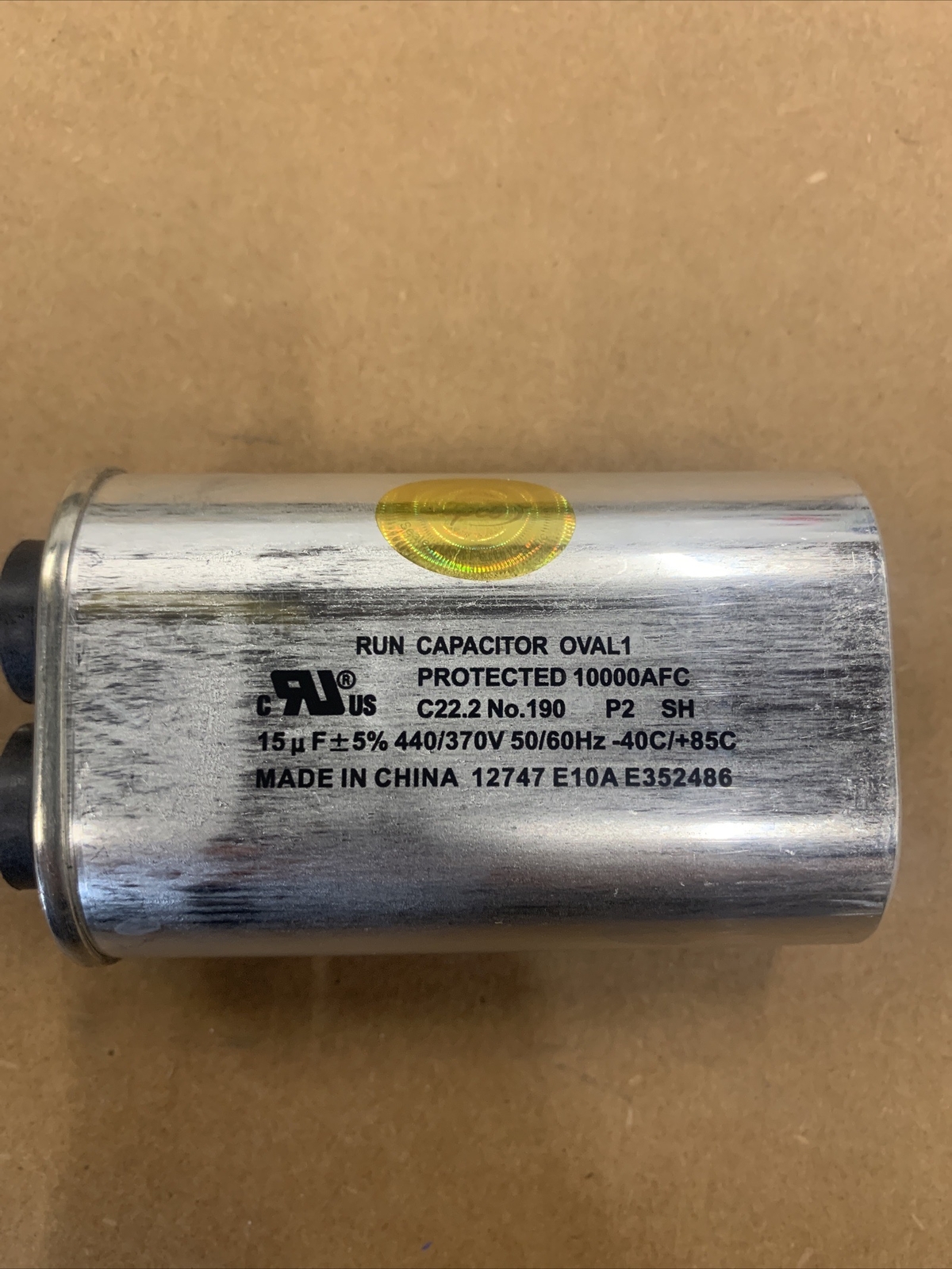 SUPCO CR15X440 OVAL RUN CAPACITOR (15MFD 440V)