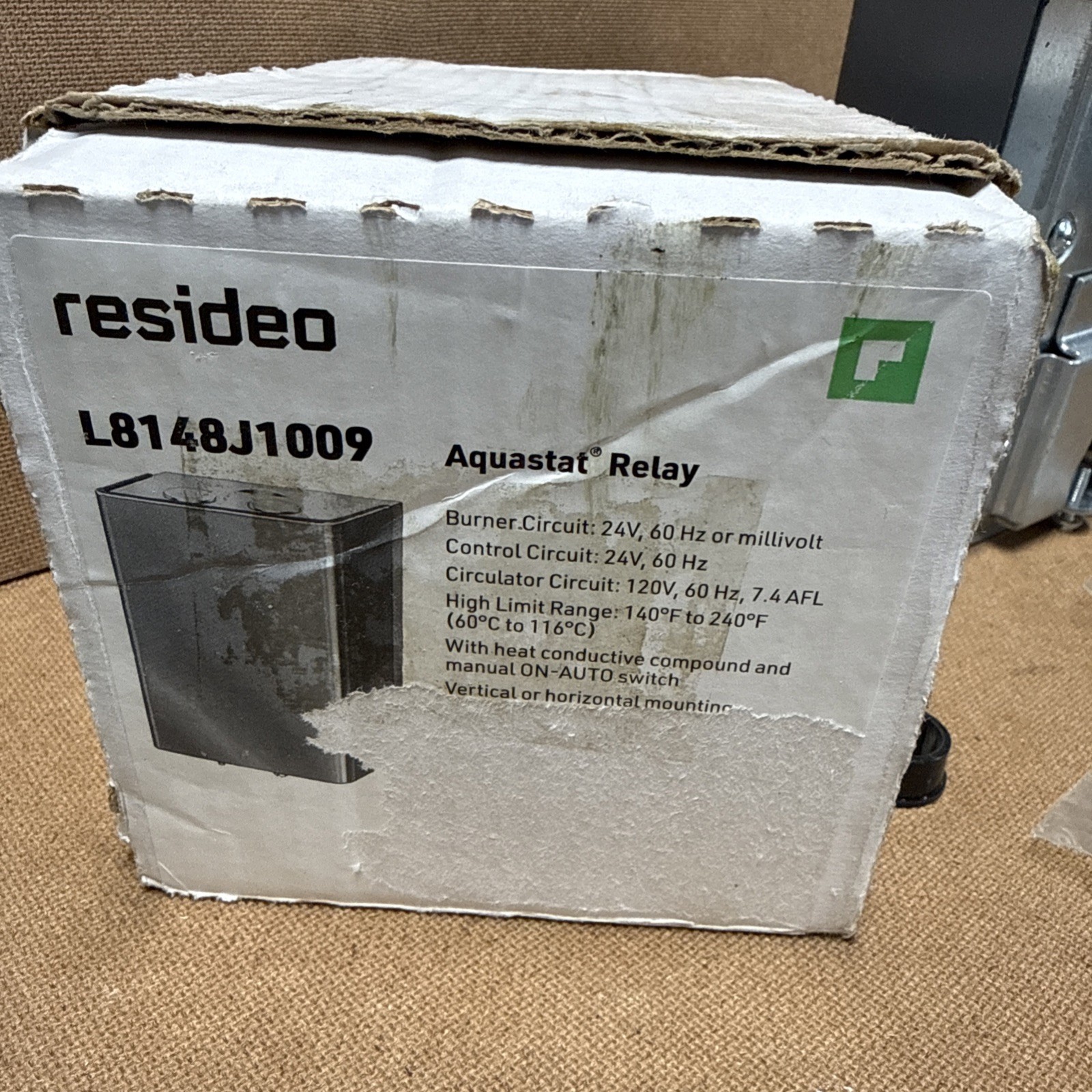 resideo AQUASTAT RELAY L8148J1009 OPEN BOX