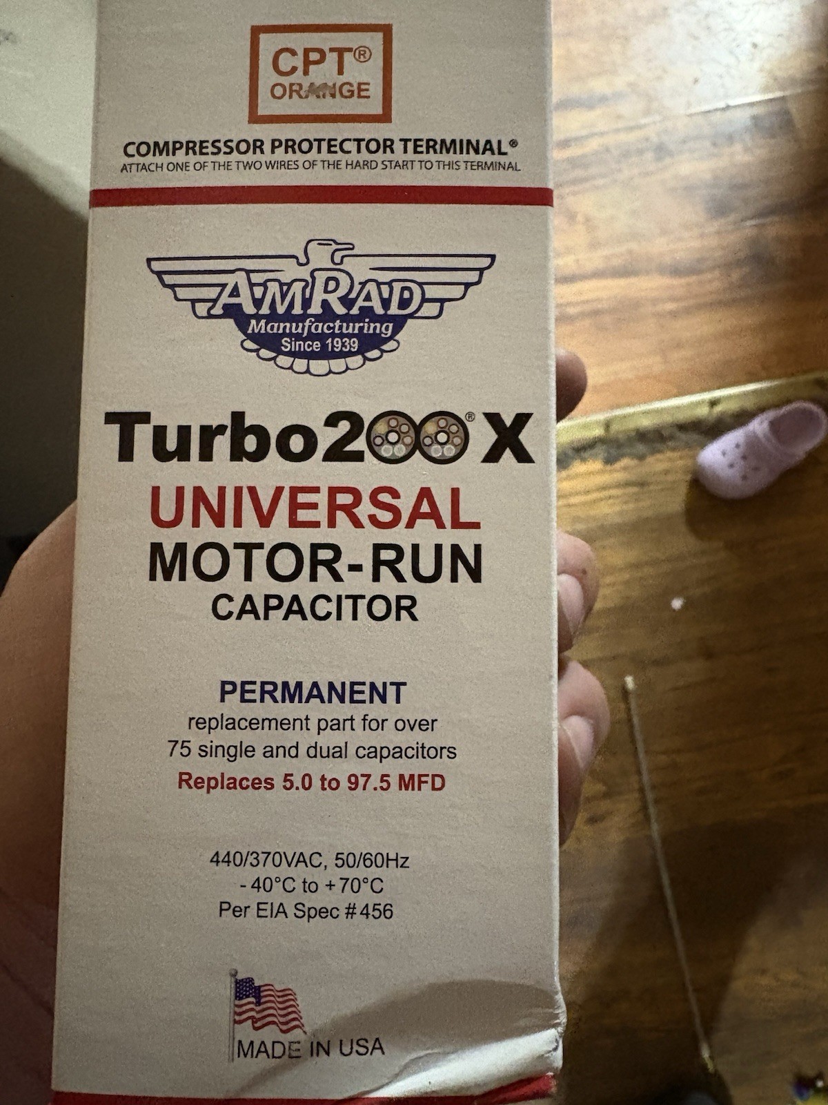Amrad Turbo 200X Universal Motor Run Capacitor 5.0 to 97.5 MFD **SEE DESC**