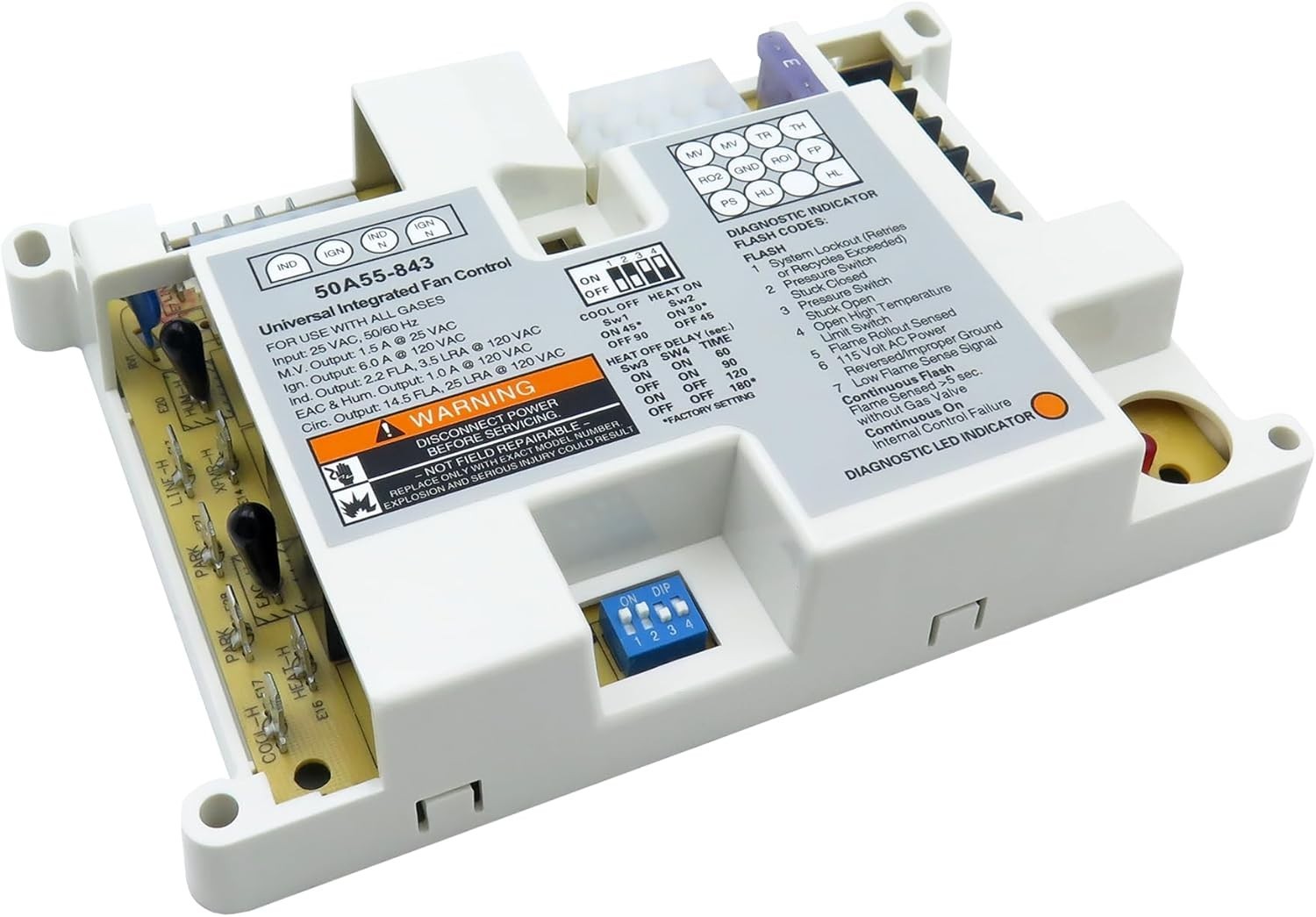 50A55-843 Furnace Control Board Furnace，Suitable for White Rodgers 50A55-843