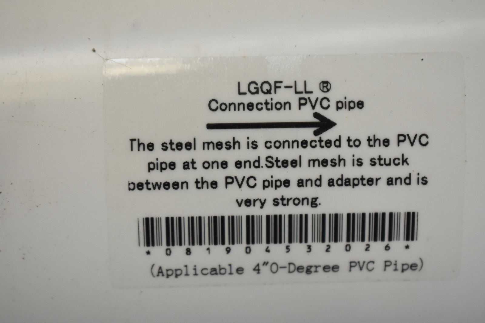 LGQF-LL NEW-PVC 4 Inch White Round Vent Cap PVC Steel Mesh O-Degree HVAC Pipe
