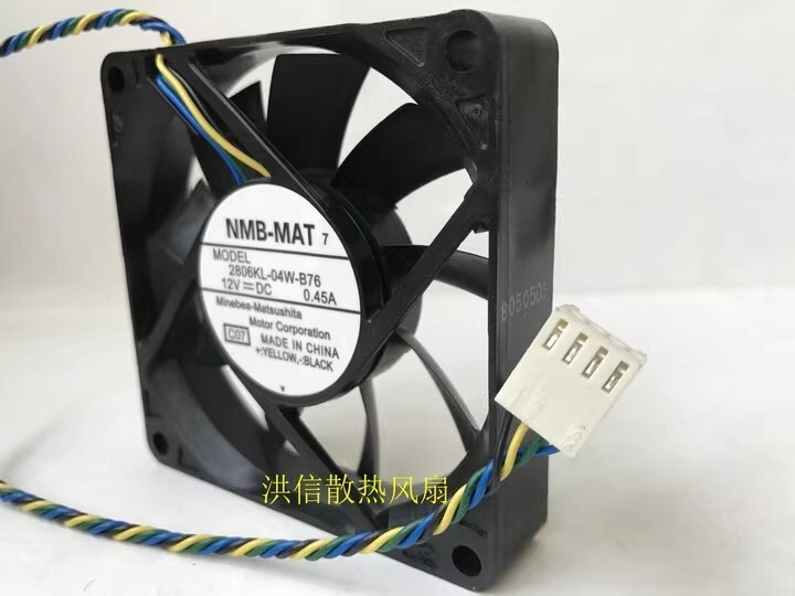 NMB-MAT 2806KL-04W-B76 DC12V 0.45A 4-Wire PWM Cooling Fan