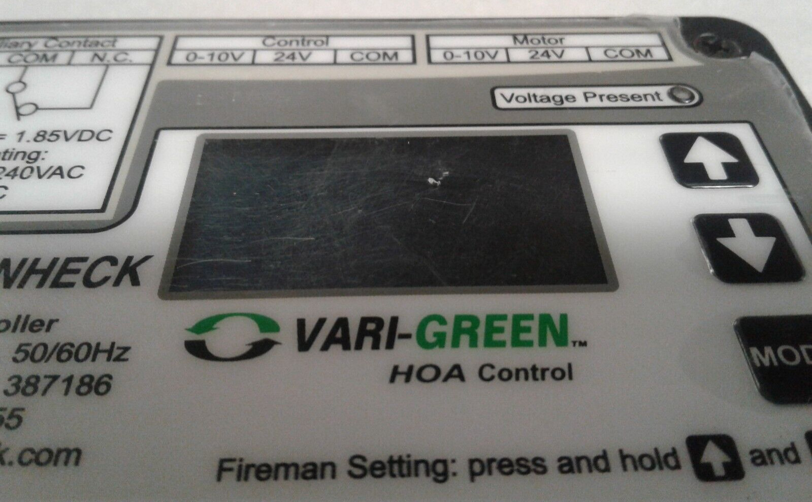 Greenheck 387186 Vari-Green HOA Control 100-277VAC 50/60 Hz