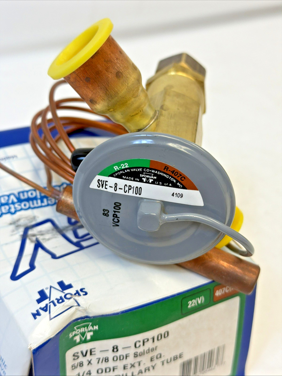 Sporlan SVE-8-CP100 Expansion Valve 5/8″X7/8″ ODF SOLDER *US SELLER* NEW