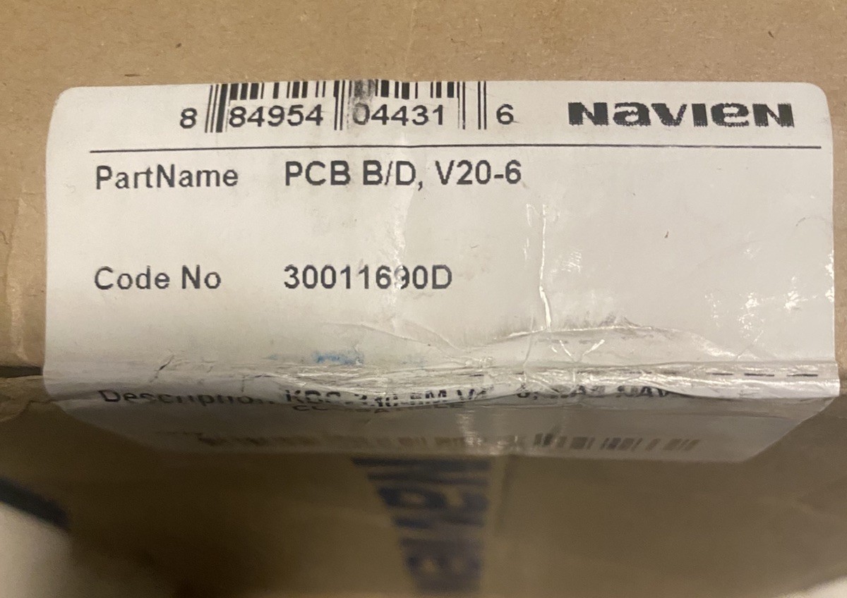 Navien 30011690D PCB Control Board V-20 6 KDC330-6M for NPE Series New