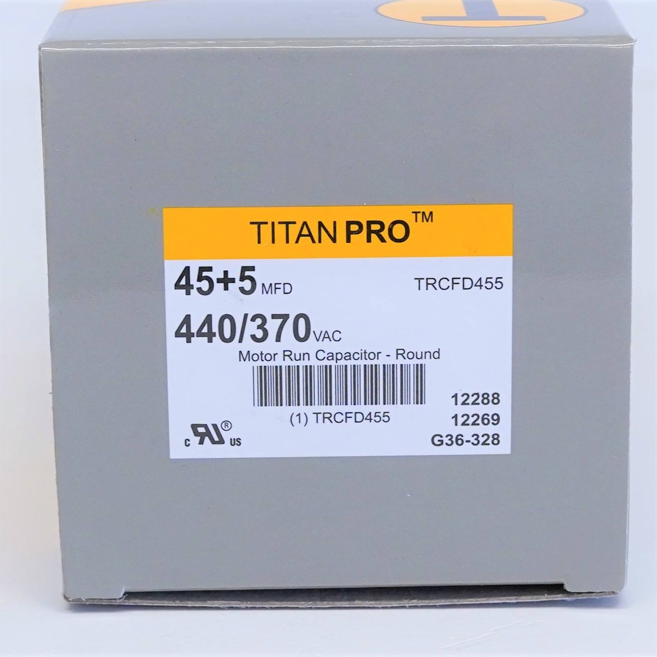 TitanPro TRCFD455 HVAC Round Dual Motor Run Capacitor 45/5 MFD/UF440/370 Volts