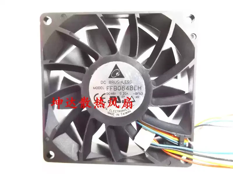 1PCS Delta FFB0848EH 8025 48V 0.20A 8CM 4-wire Dual-Ball Bearing cooling fan
