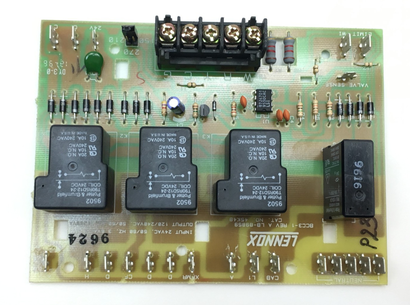 LENNOX BCC3-1 Rev A Furnace Control Circuit Board LB-89859 45K48 used #P23