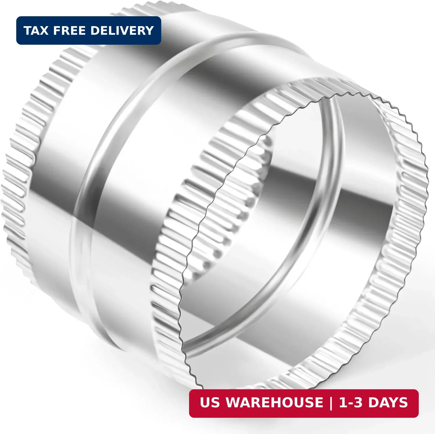 4 Inch Duct Connector Galvanized Steel Dryer Vent Connector Flexible Round Venti
