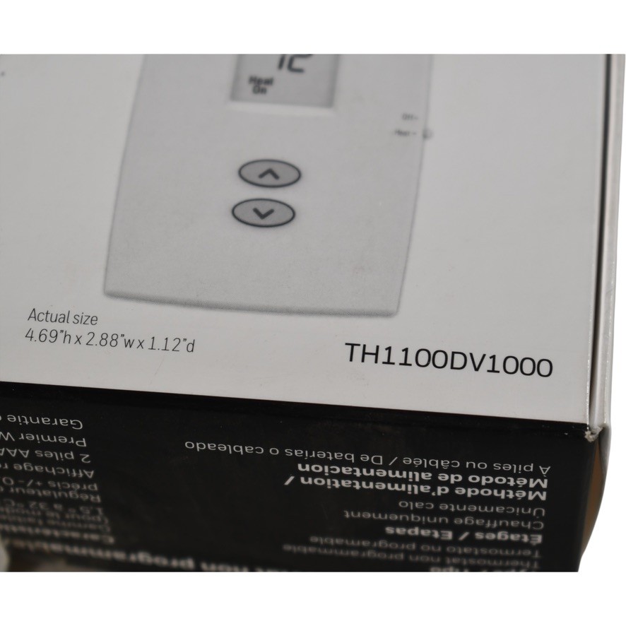 NEW Honeywell TH1100DV1000 PRO 1000 Vertical Non-Programmable Heat Thermostat