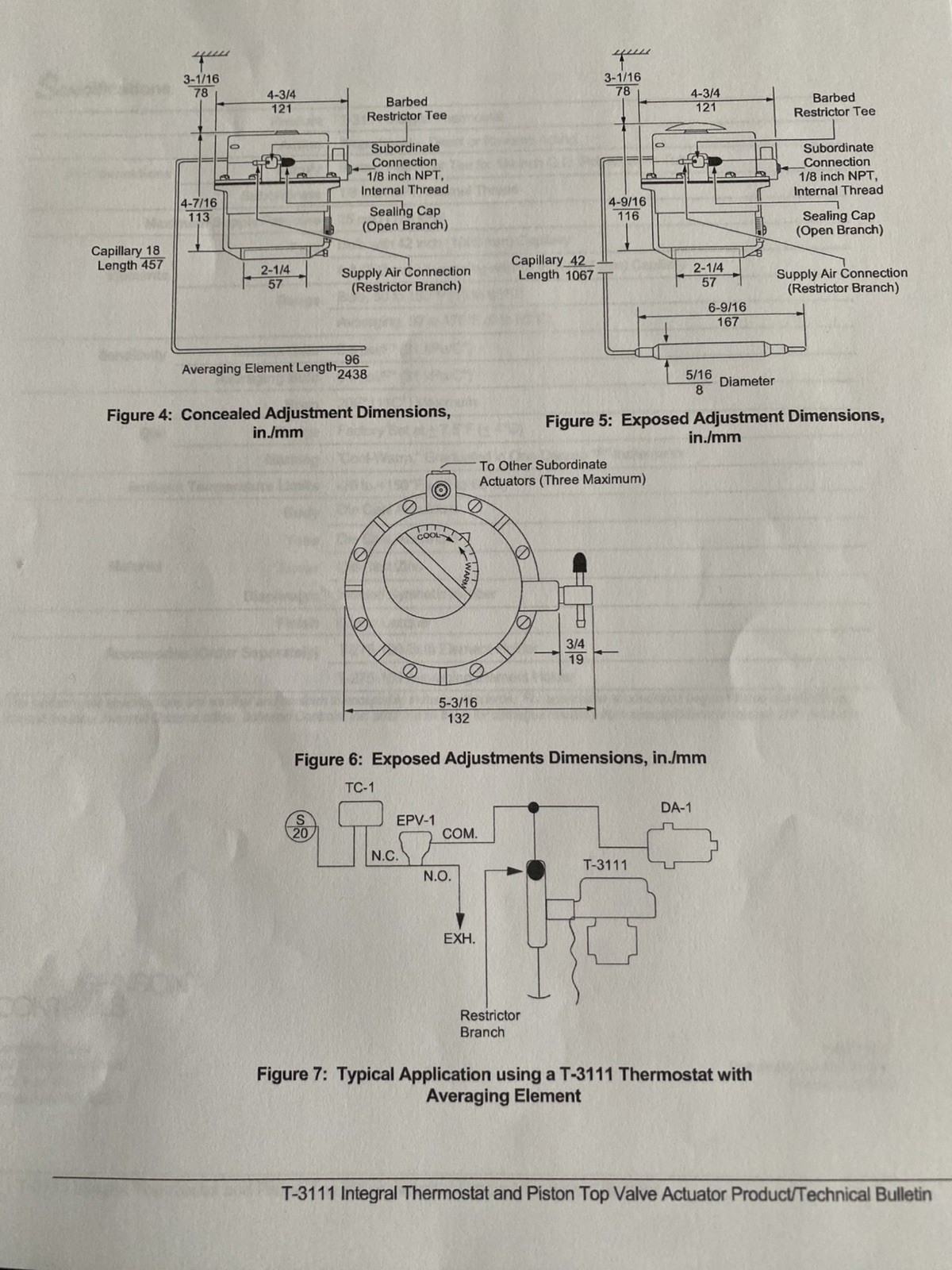Johnson Controlls T-3111-1 Pneumatic Themostat And Valve Actuator